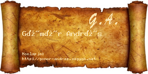Gömör András névjegykártya