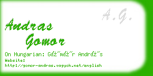andras gomor business card